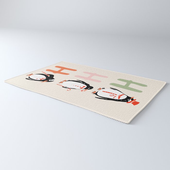 HoHoHo Festive Penguins Rug Gallery Image 3
