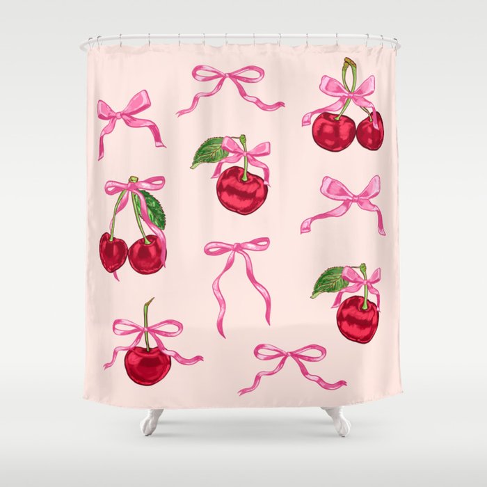 Cherries & Bow Coquette Pack Shower Curtain Gallery Image 1