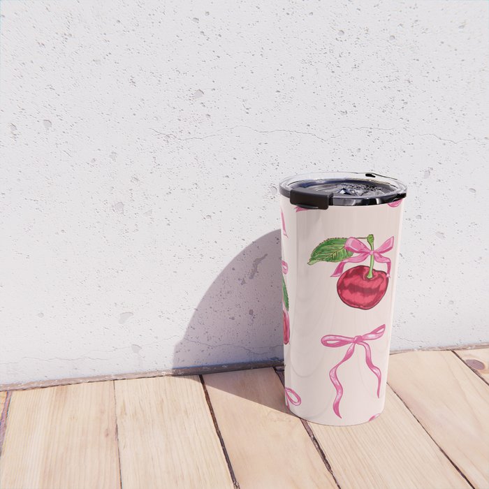 Cherries & Bow Coquette Pack Travel Mug Gallery Image 4