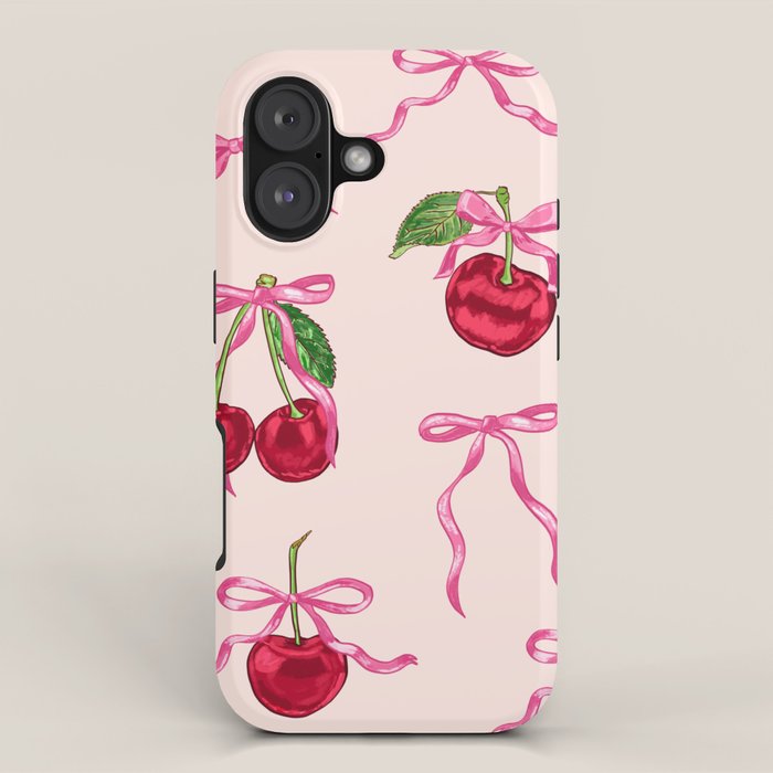 Cherries & Bow Coquette Pack iPhone Case