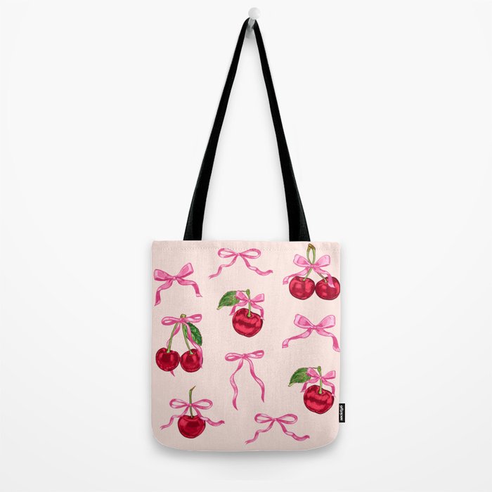 Cherries & Bow Coquette Pack Tote Bag Gallery Image 2