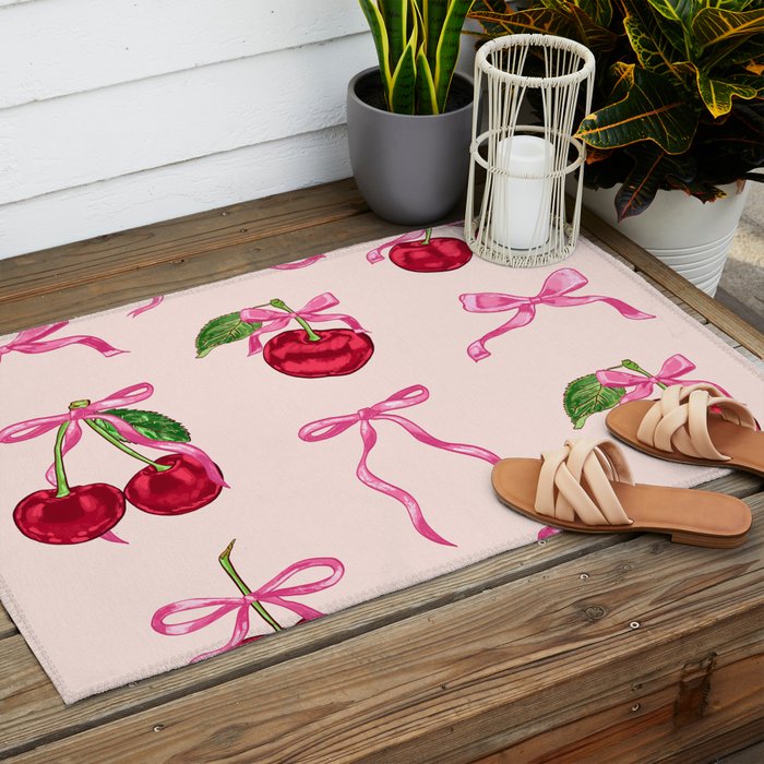 Cherries & Bow Coquette Pack Outdoor Rug Gallery Image 2