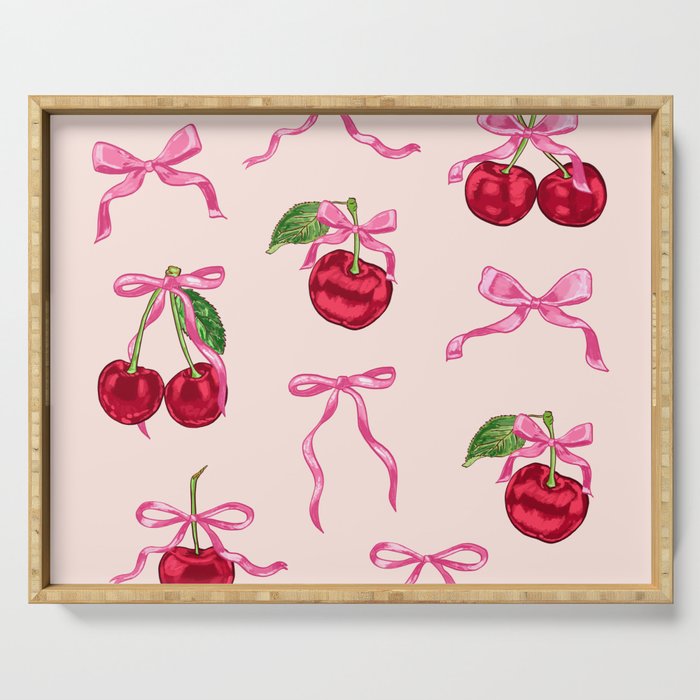 Cherries & Bow Coquette Pack Serving Tray Gallery Image 1