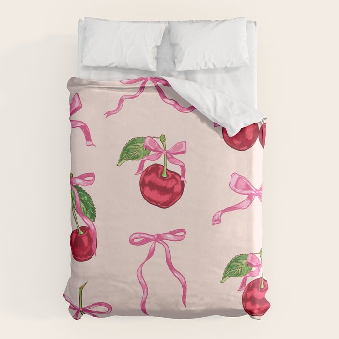 Cherries & Bow Coquette Pack Duvet Cover
