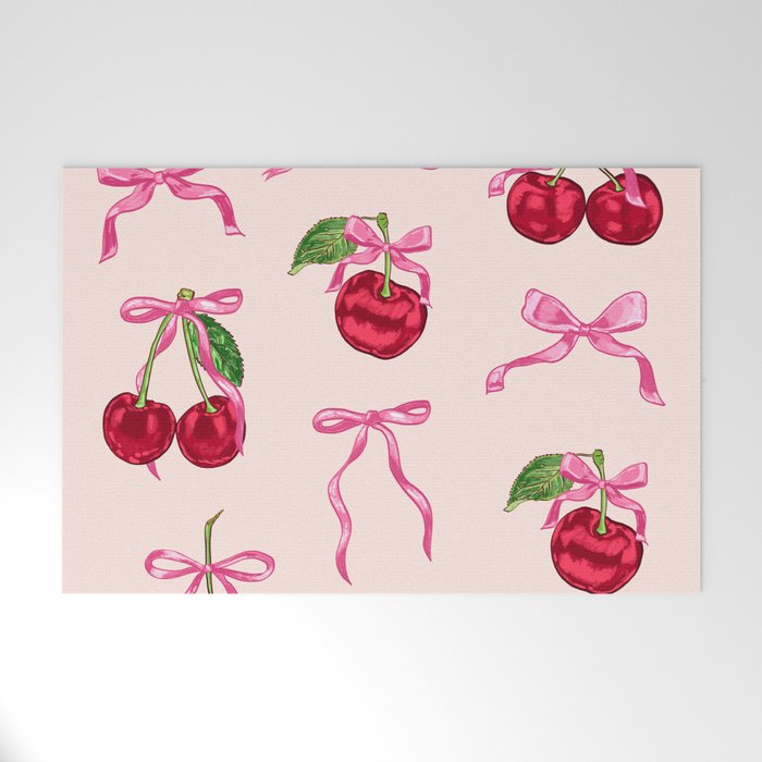 Cherries & Bow Coquette Pack Welcome Mat Gallery Image 1
