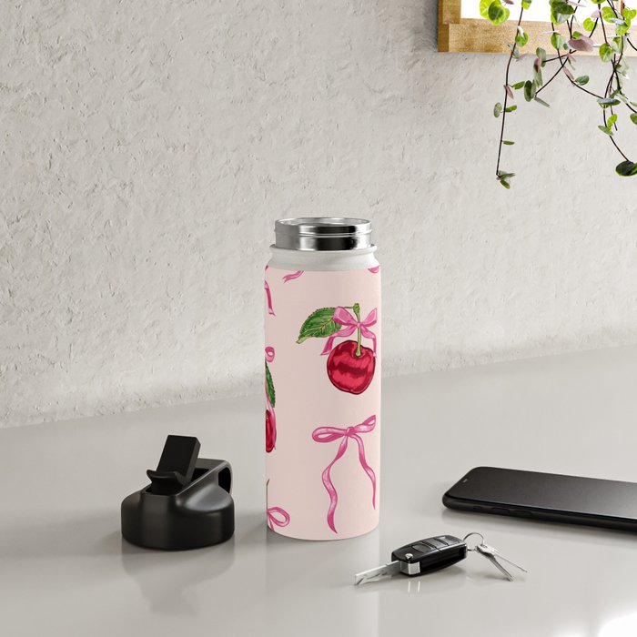 Cherries & Bow Coquette Pack Water Bottle Gallery Image 4