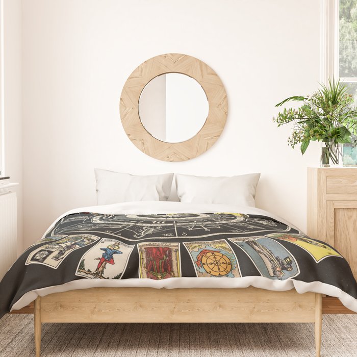 The Major Arcana & The Wheel of the Zodiac Duvet Cover Gallery Image 3