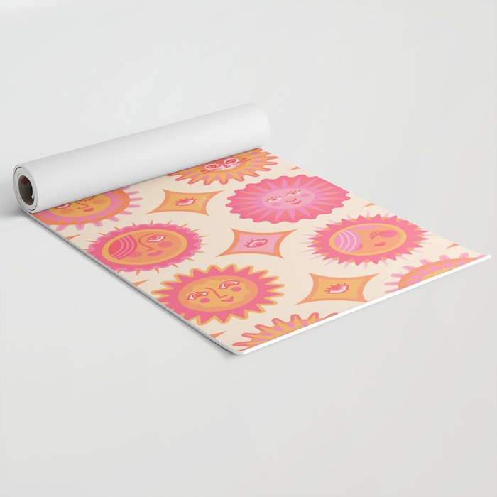 Sunshine Faces - Pink OmbrÃ© Yoga Mat Gallery Image 2