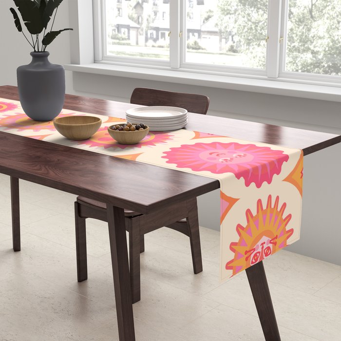 Sunshine Faces - Pink OmbrÃ© Table Runner Gallery Image 2
