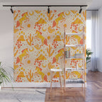 Desert Unicorn - yellow and red-orange Wall Mural Gallery Image 1
