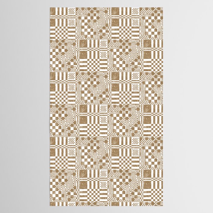 Warm Vintage Checks Tablecloth Gallery Image 2