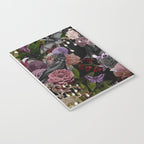 Vintage Floral Gothic and Bat Halloween Notebook Gallery Image 3