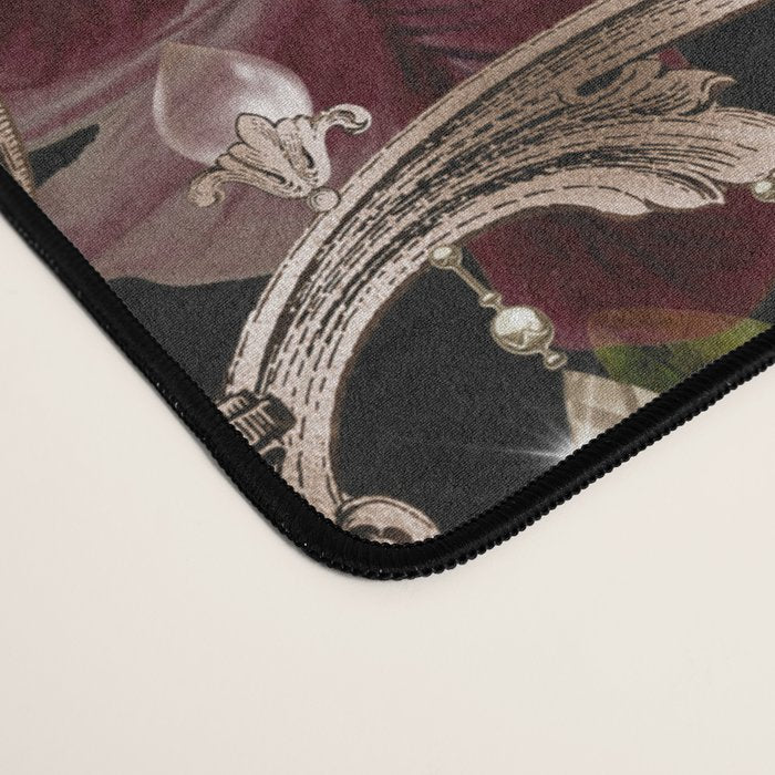 Vintage Floral Gothic and Bat Halloween Desk Mat Gallery Image 4