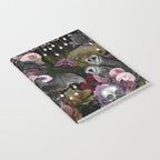 Vintage Floral Gothic and Bat Halloween Notebook Gallery Image 2