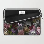 Vintage Floral Gothic and Bat Halloween Laptop Sleeve Gallery Image 2