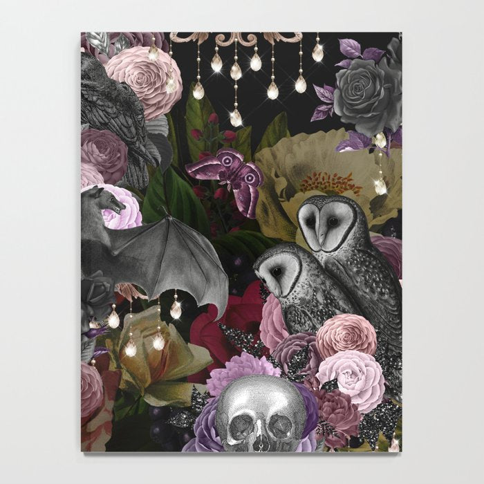 Vintage Floral Gothic and Bat Halloween Notebook Gallery Image 4