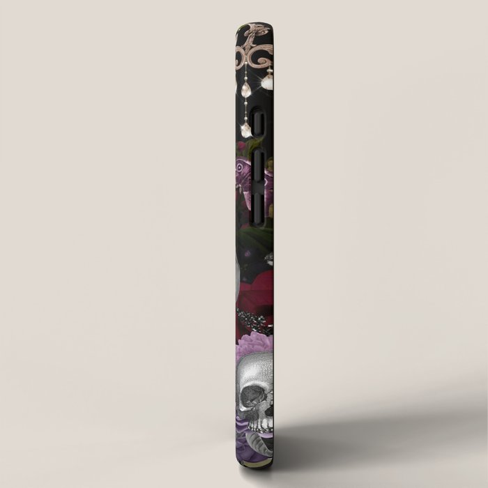 Vintage Floral Gothic and Bat Halloween iPhone Case Gallery Image 2