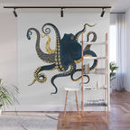 Metallic Octopus IV-Custom Wall Mural Gallery Image 1