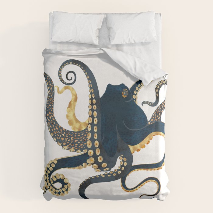 Metallic Octopus IV-Custom Duvet Cover Gallery Image 1