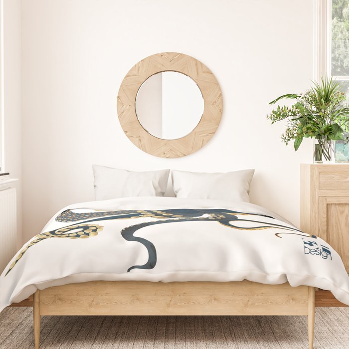 Metallic Octopus IV-Custom Duvet Cover Gallery Image 3