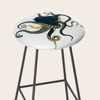 Metallic Octopus IV-Custom Stool Gallery Image 2
