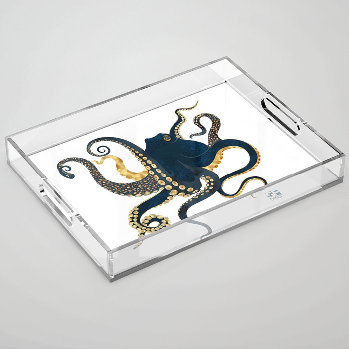 Metallic Octopus IV-Custom Acrylic Tray Gallery Image 1