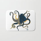 Metallic Octopus IV-Custom Bath Mat Gallery Image 1