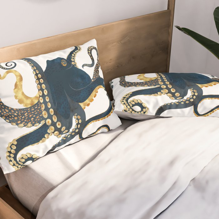 Metallic Octopus IV-Custom Pillow Sham Gallery Image 2