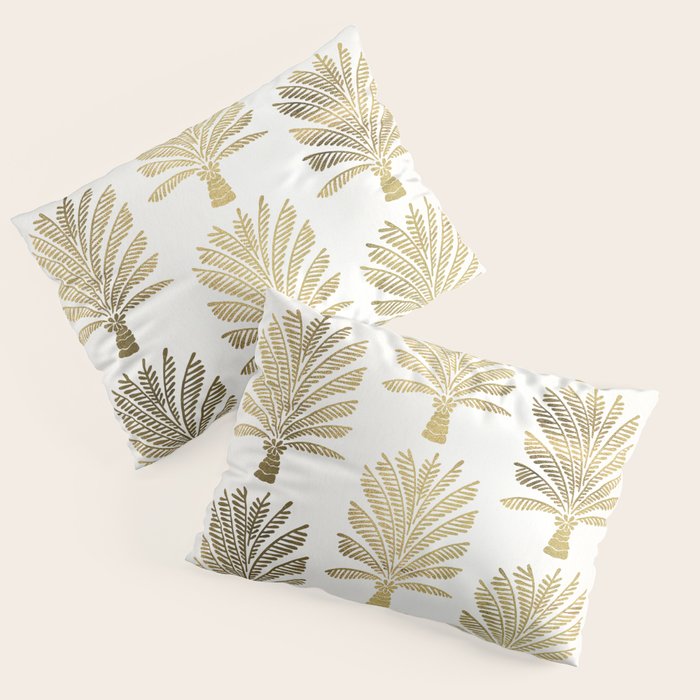 Palm Tree - Gold Palette Pillow Sham Gallery Image 1