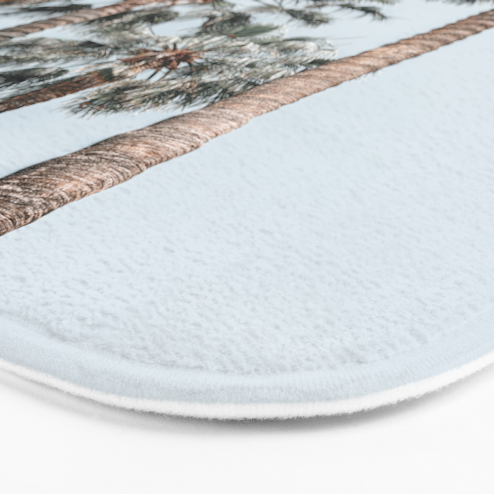 Palm Trees, Miami Summer Vibes, Minimalist Art Print, Minimal Pastel Colored Coconut Trees, Summer Time Poster, Palm Tree Print, Beach Vibes, Home Decor, Wall Art Print Bath Mat Gallery Image 3
