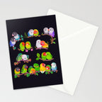 Lovebird - dark Stationery Card Gallery Image 2
