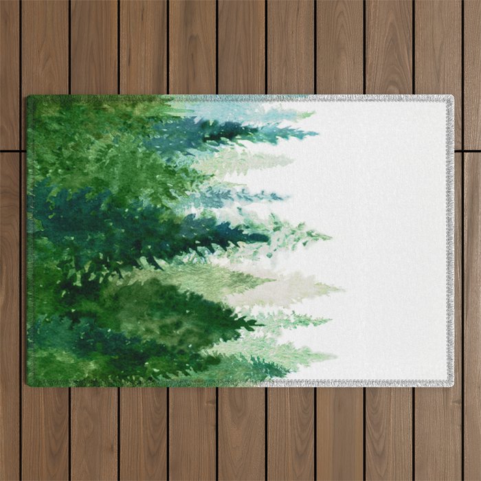Pine Trees 2 Outdoor Rug Gallery Image 1