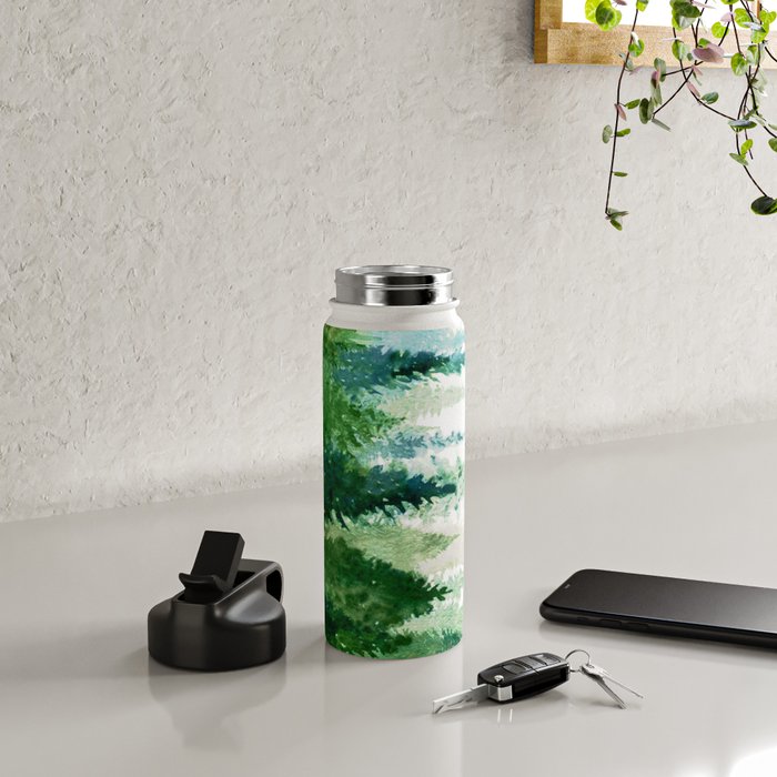 Pine Trees 2 Water Bottle Gallery Image 5
