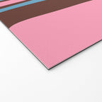 Mid-Century Modern Abstract Palm Springs Eclectic Pattern in Pink Brown Light Blue Welcome Mat Gallery Image 2