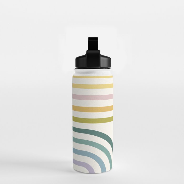 Bold Curvature Stripes XIV Water Bottle Gallery Image 2