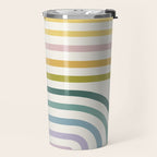 Bold Curvature Stripes XIV Travel Mug Gallery Image 2