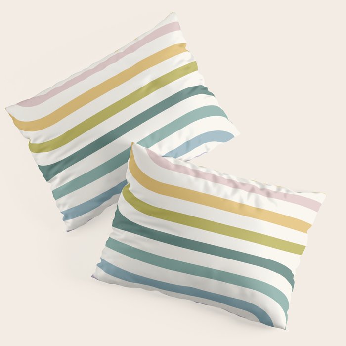 Bold Curvature Stripes XIV Pillow Sham Gallery Image 3
