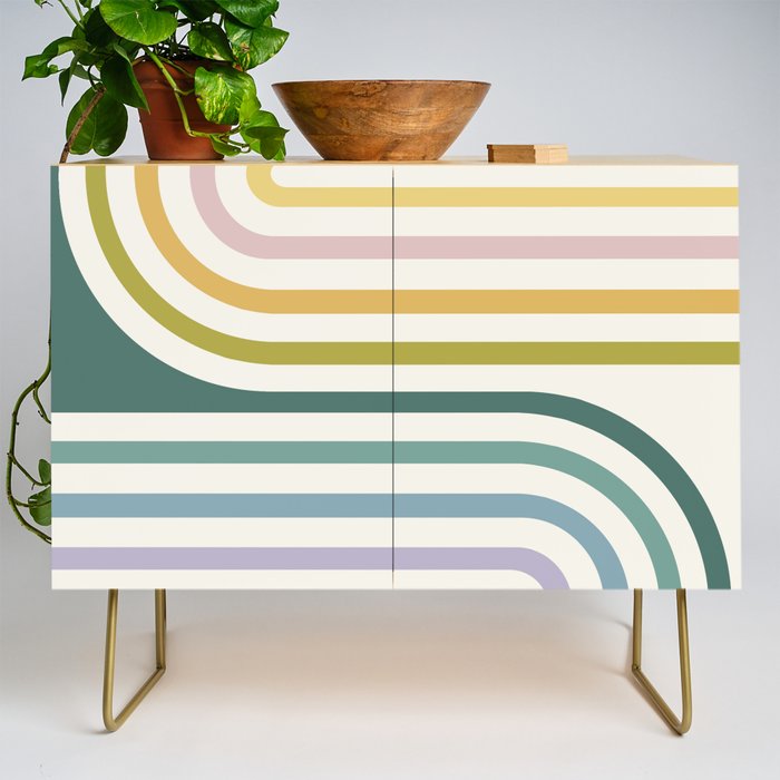 Bold Curvature Stripes XIV Credenza Gallery Image 1