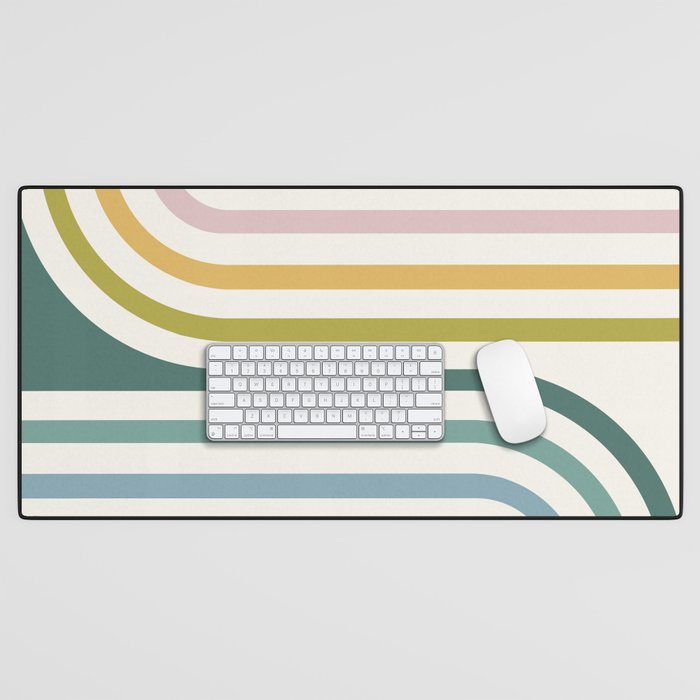 Bold Curvature Stripes XIV Desk Mat Gallery Image 1