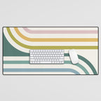 Bold Curvature Stripes XIV Desk Mat Gallery Image 1