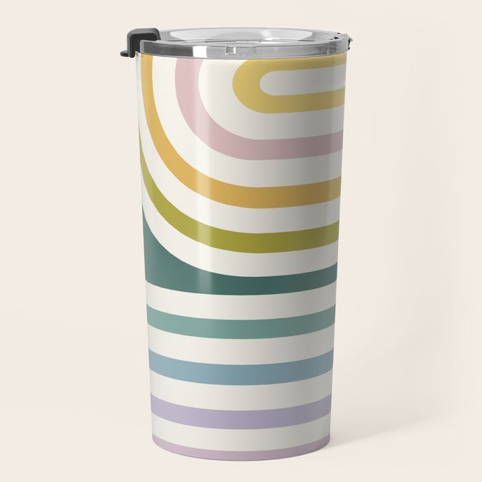 Bold Curvature Stripes XIV Travel Mug Gallery Image 3