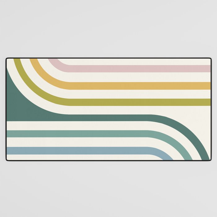 Bold Curvature Stripes XIV Desk Mat Gallery Image 3