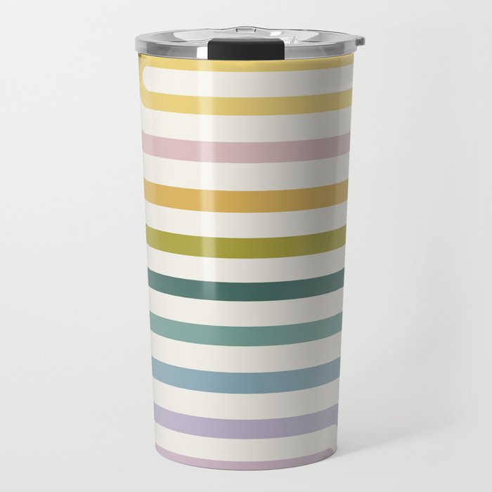 Bold Curvature Stripes XIV Travel Mug Gallery Image 1