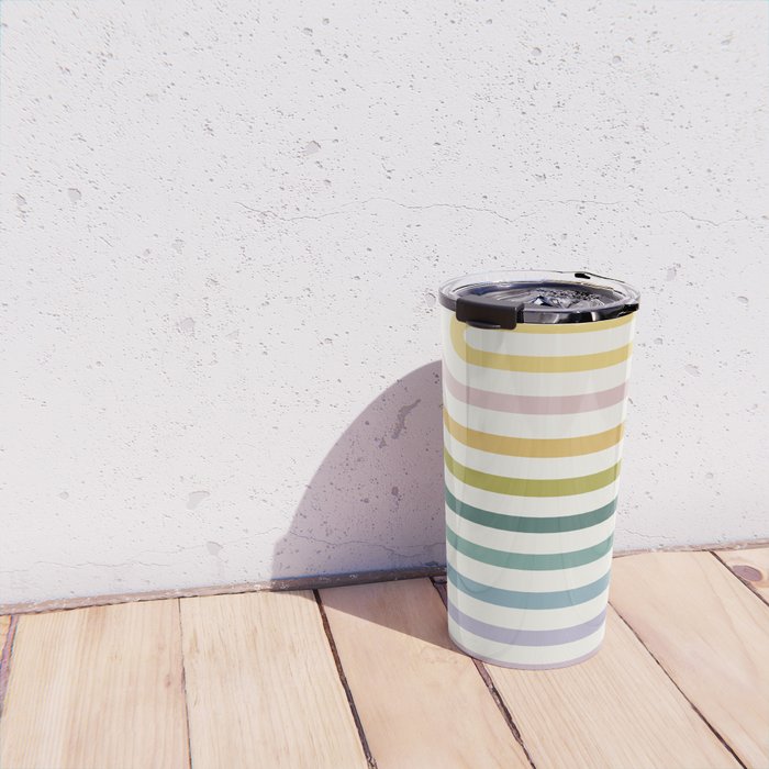 Bold Curvature Stripes XIV Travel Mug Gallery Image 4