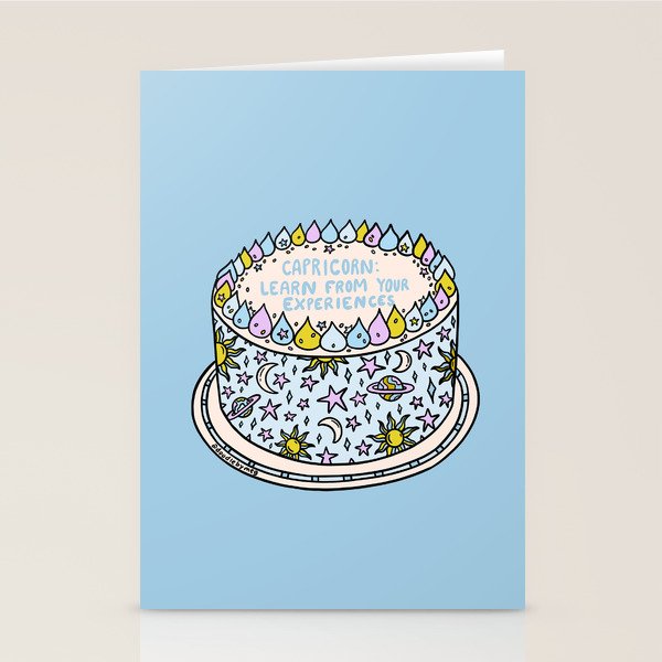 Capricorn Cake Stationery Card Gallery Image 2