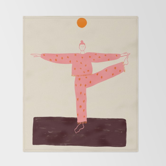 SUN SALUTATION Throw Blanket Gallery Image 2