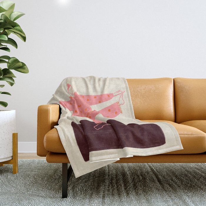 SUN SALUTATION Throw Blanket Gallery Image 1