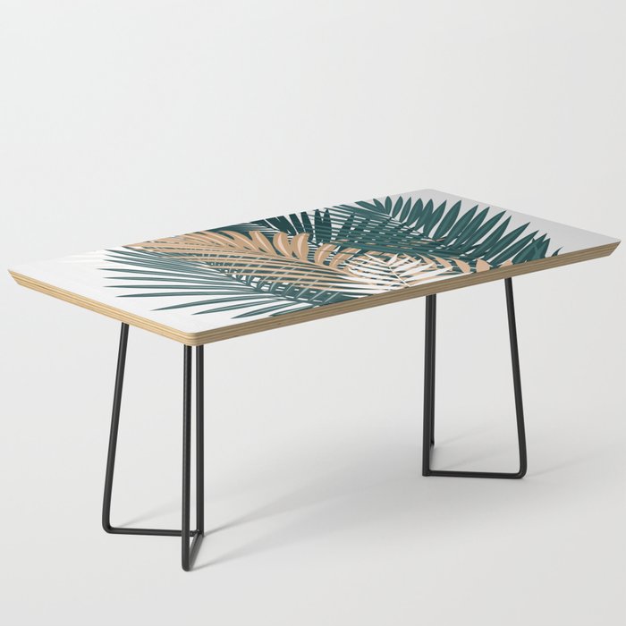 Gold and Green Palm Leaves Coffee Table Gallery Image 1
