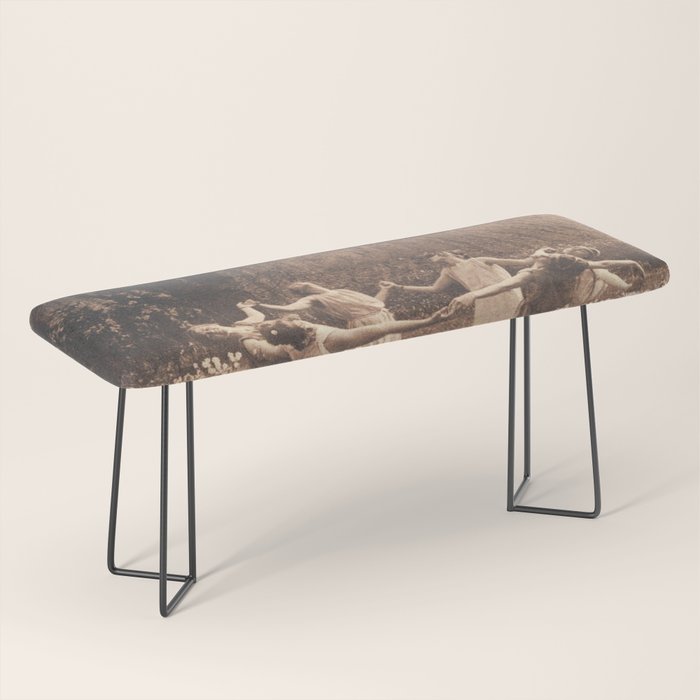 Circle Of Witches Vintage Women Dancing Bench Gallery Image 1