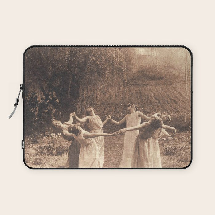 Circle Of Witches Vintage Women Dancing Laptop Sleeve Gallery Image 1